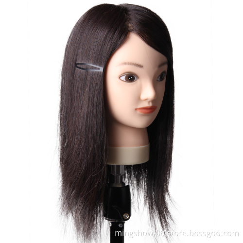 Mannequin head training head 100% human hair doll heads hairdressing